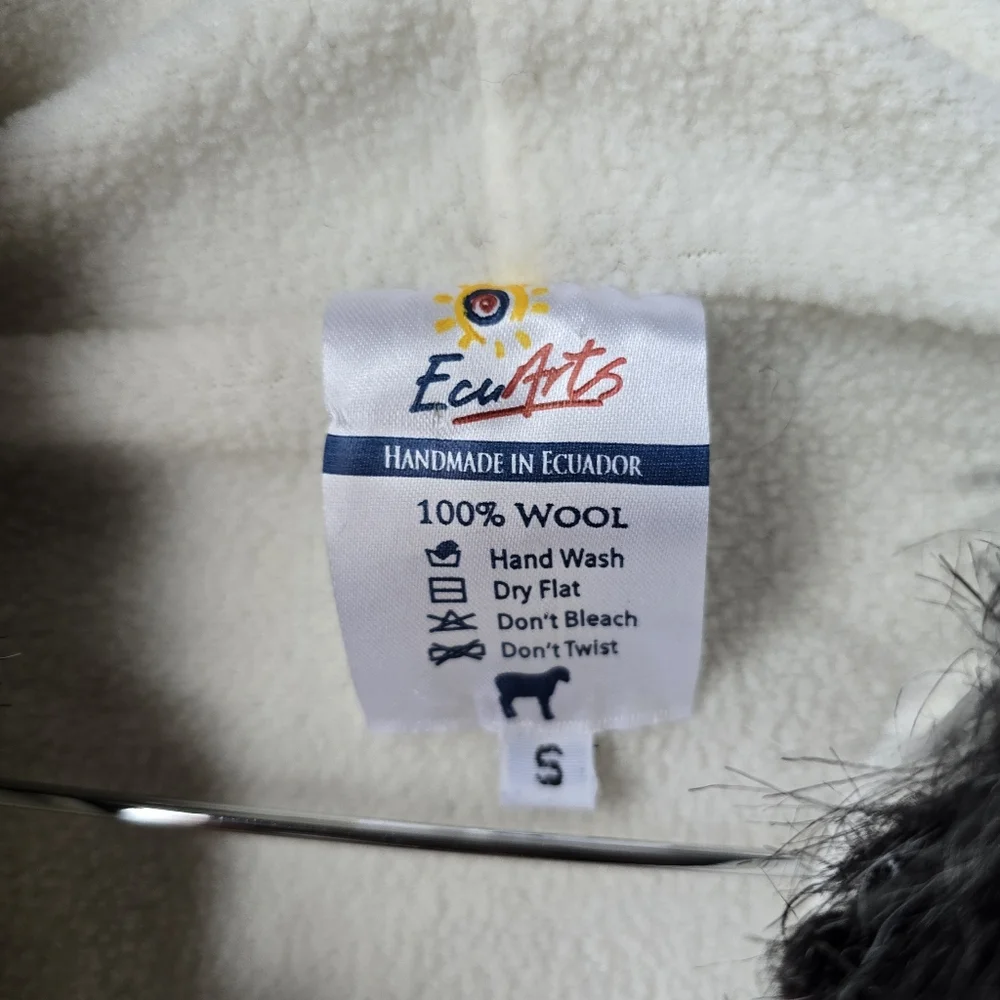 Ecu Arts Canada 100% Wool Zip Up Winter Coat Grey Womens Small - Picture 5 of 9